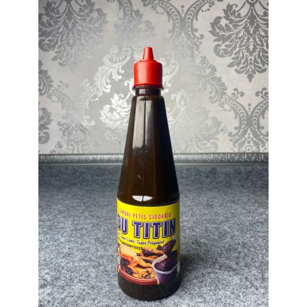 

petis bu titin kemasan botol kecap