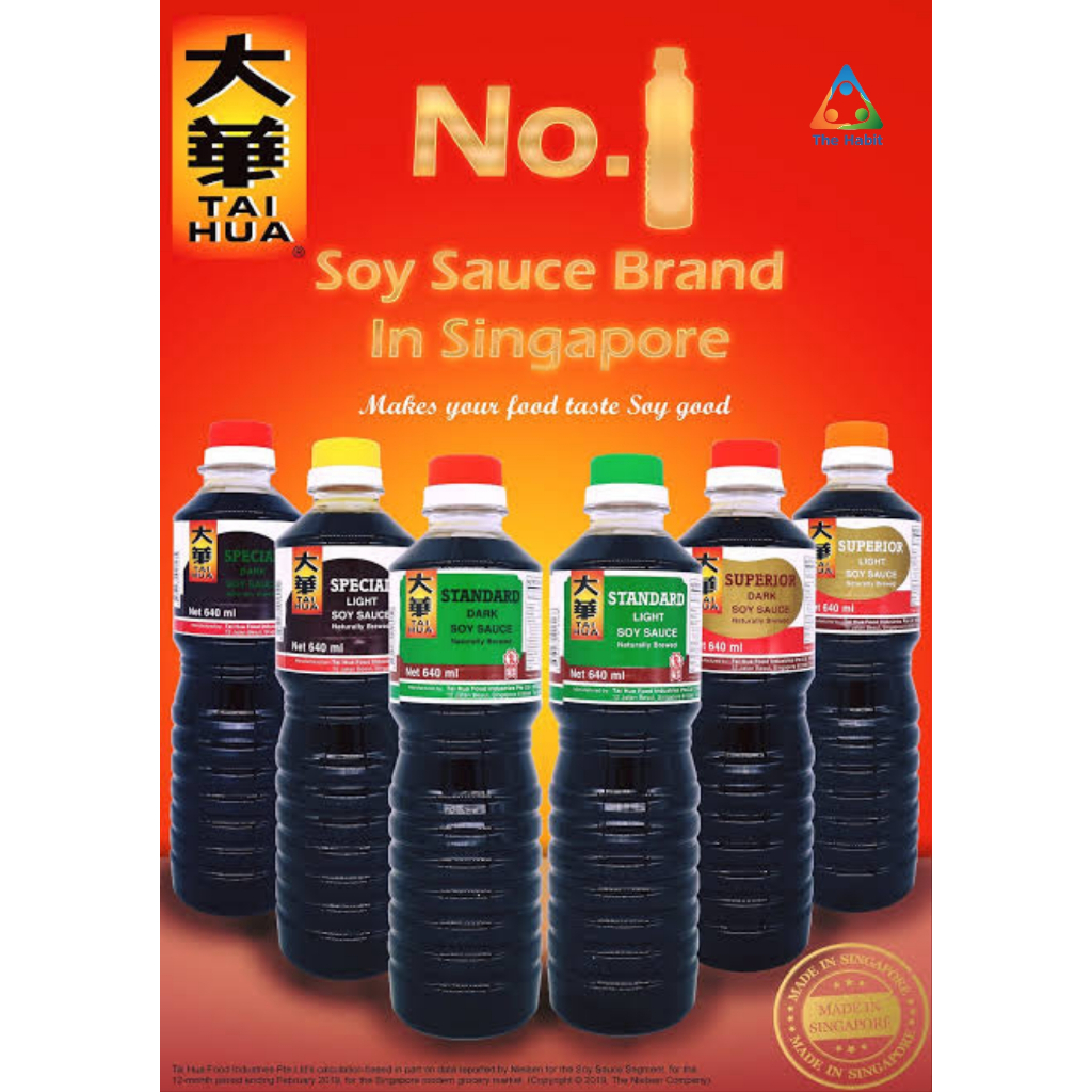 

(The Habit) Tai Hua Light Dark Soy Sauce Premium / Kecap Asin Tai Hua Premium 640ml