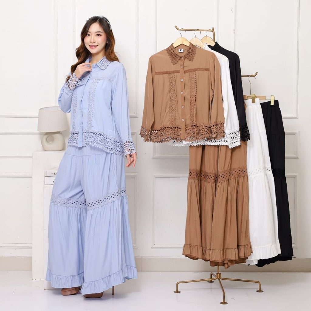 Setelan Wanita Bangkok | setetelan Bordir | celana bordir | baju bangkok | setelan Katbol| setelan b