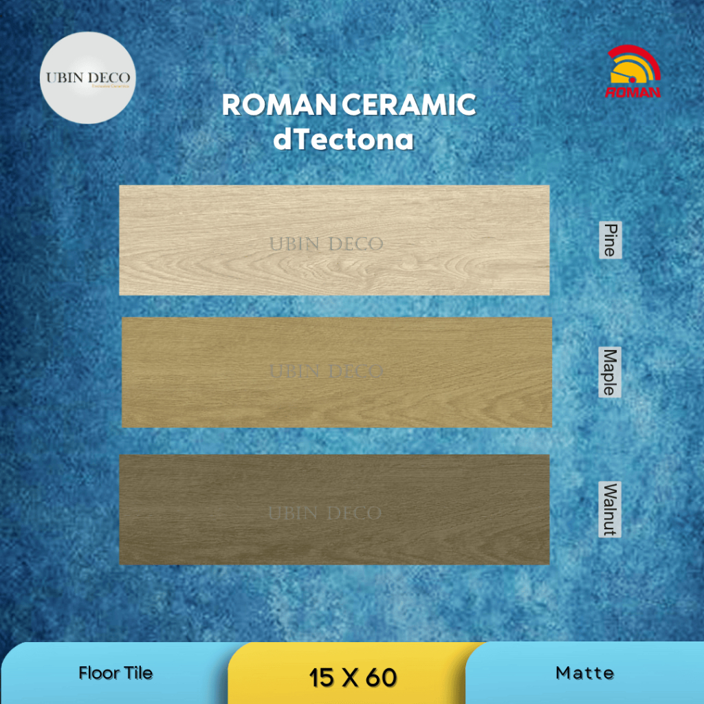 ROMAN KERAMIK dTECTONA 15 X 60 cm (PER Dus/Box)