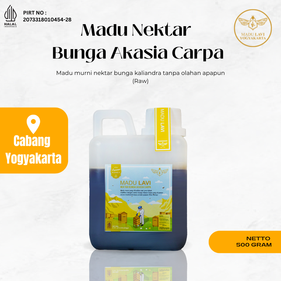 

Madu Lavi nektar akasia carpa kemasan 500gr