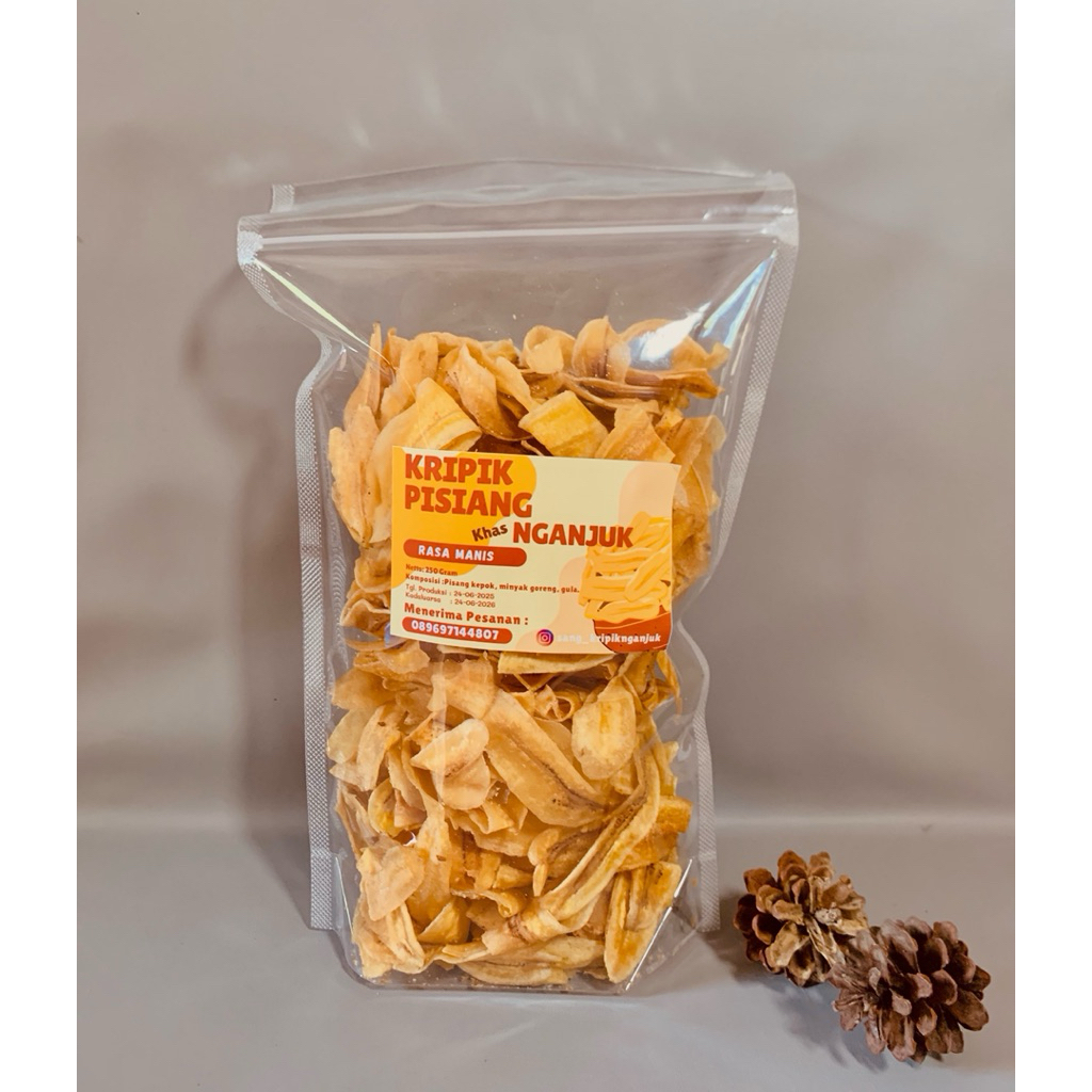

Kripik Pisang Kepok Rasa Manis Premium Kemasan Pouch