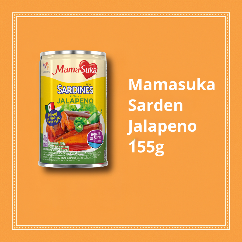 

Sarden Mamasuka Jalapeno 155g – Sarden Pedas Segar Siap Saji | Halal & Praktis