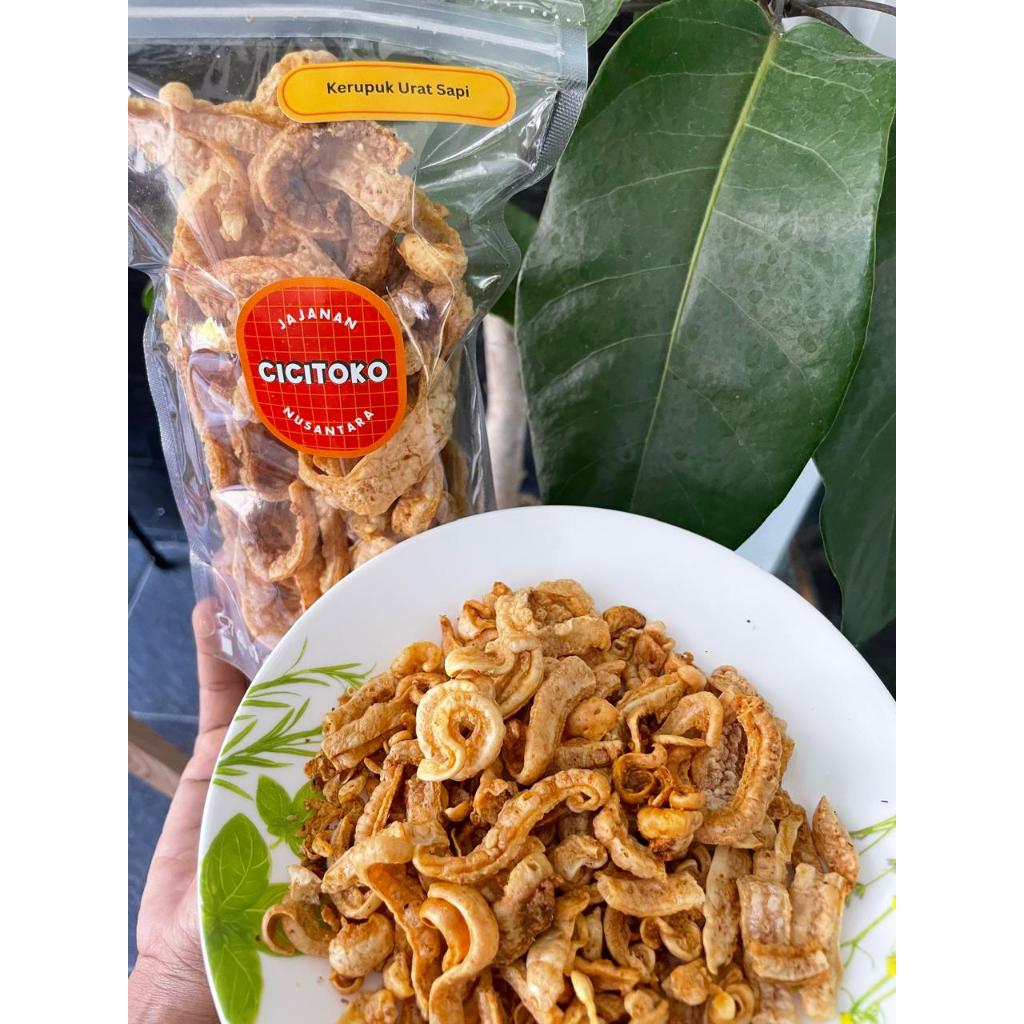 

CICITOKO Jajanan Nusantara - Kerupuk Urat Sapi - Size Kecil dan Besar