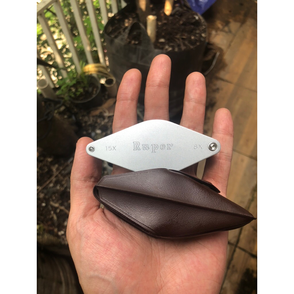 

hand loupe ruper 15x8 kaca pembesar saku mini luv