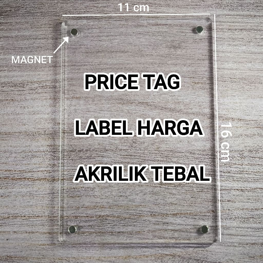 

Label Harga Akrilik Magnet 2 Lapis | Price Tag Akrilik