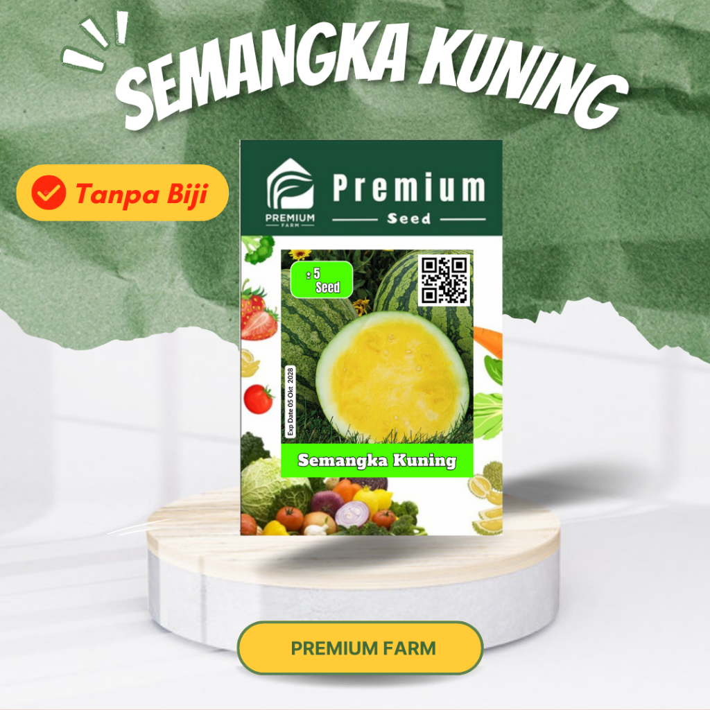 LMR Premium Farm - Benih Biji Bibit Semangka Kuning Unggul Hibrida Tanpa Biji