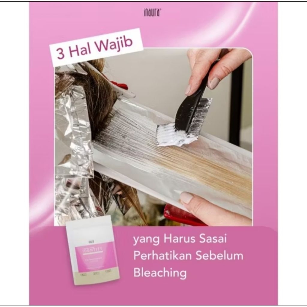 "Bleaching Bubuk Rambut Inaura Identity | Pengangkat Warna | Dust Free | Vegan