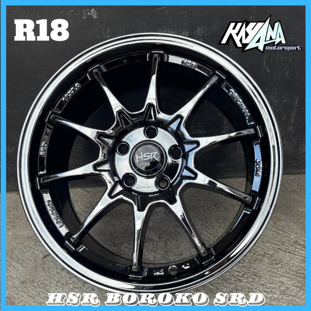 Velg Black Chrome Ring 18 Mobil Toyota Innova Xpander Hrv Civic Terios Velg HSR Boroko Srd Ring 18