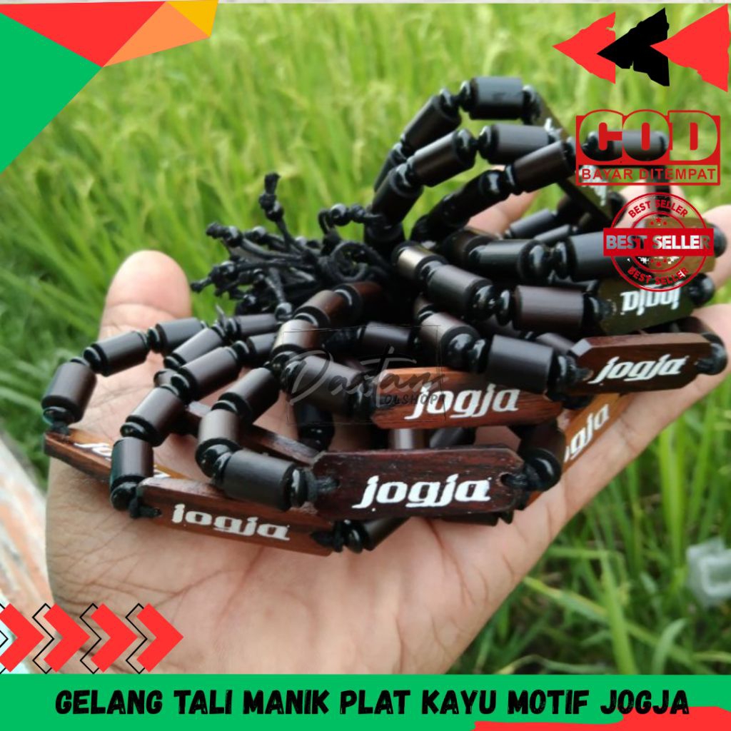 Paket 12 pcs gelang plat kayu Jogja souvernir Malioboro oleh oleh khas Yogyakarta