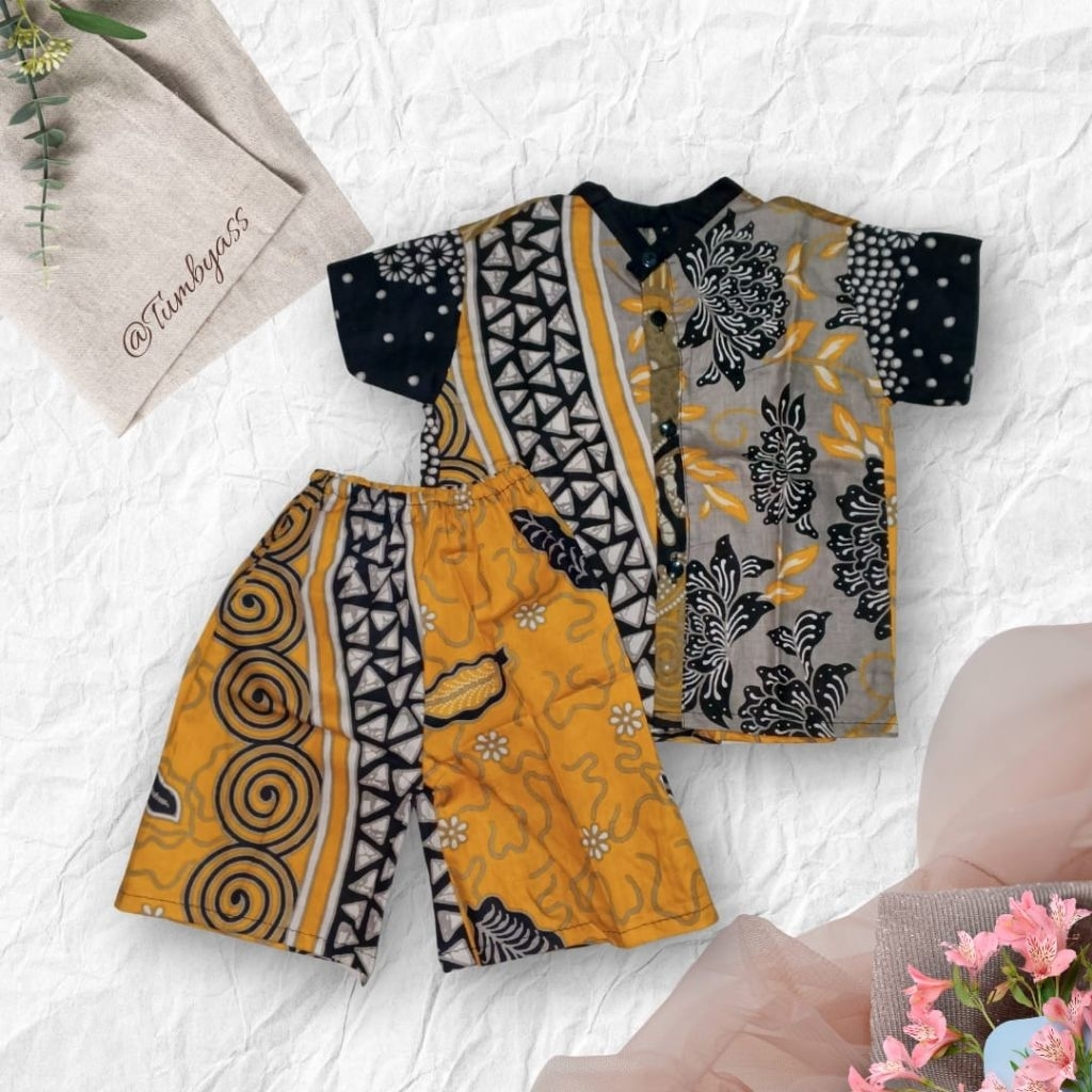 SETELAN BATIK ANAK USIA 1-3TAHUN - baju anak laki-laki - Setelan batik anak laki laki
