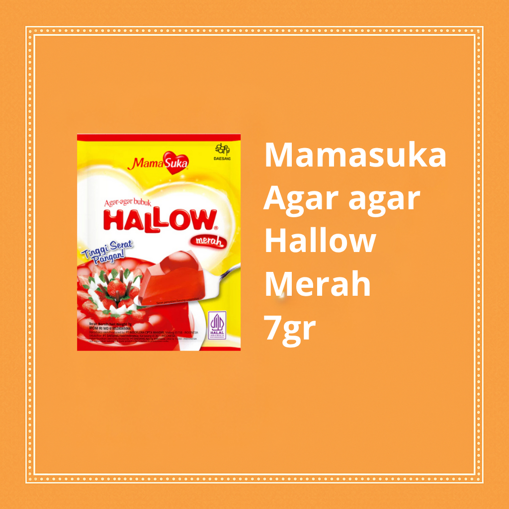 

Agar Agar Hallow Merah 7g – Serbuk Agar Warna Cerah untuk Puding dan Es Buah