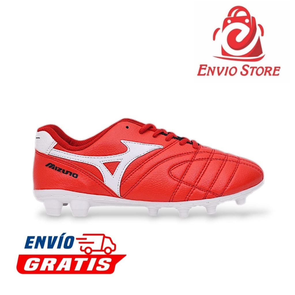 Sepatu Bola Mizuno New Merah Original Sol Dijahit Rapi
