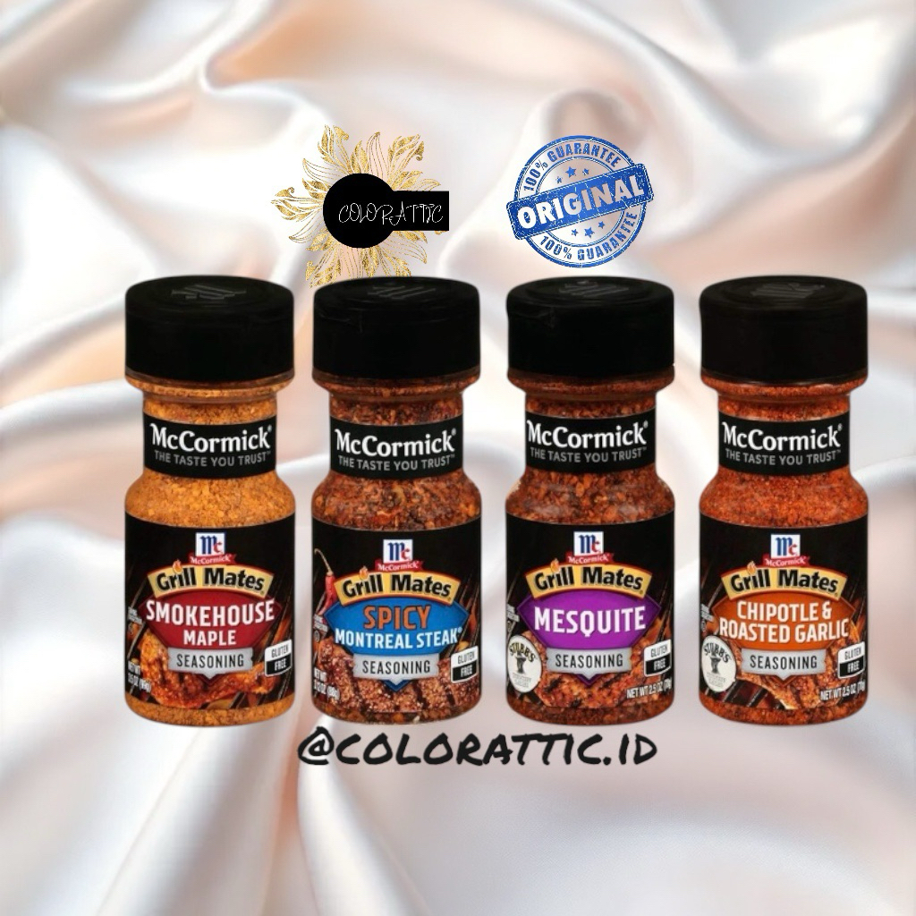 

McCormick Grill Mates Unique Blends Grilling Variety Pack (Chipotle & Roasted Garlic, Mesquite, Spicy Montreal Steak, Smokehouse Maple) - From USA
