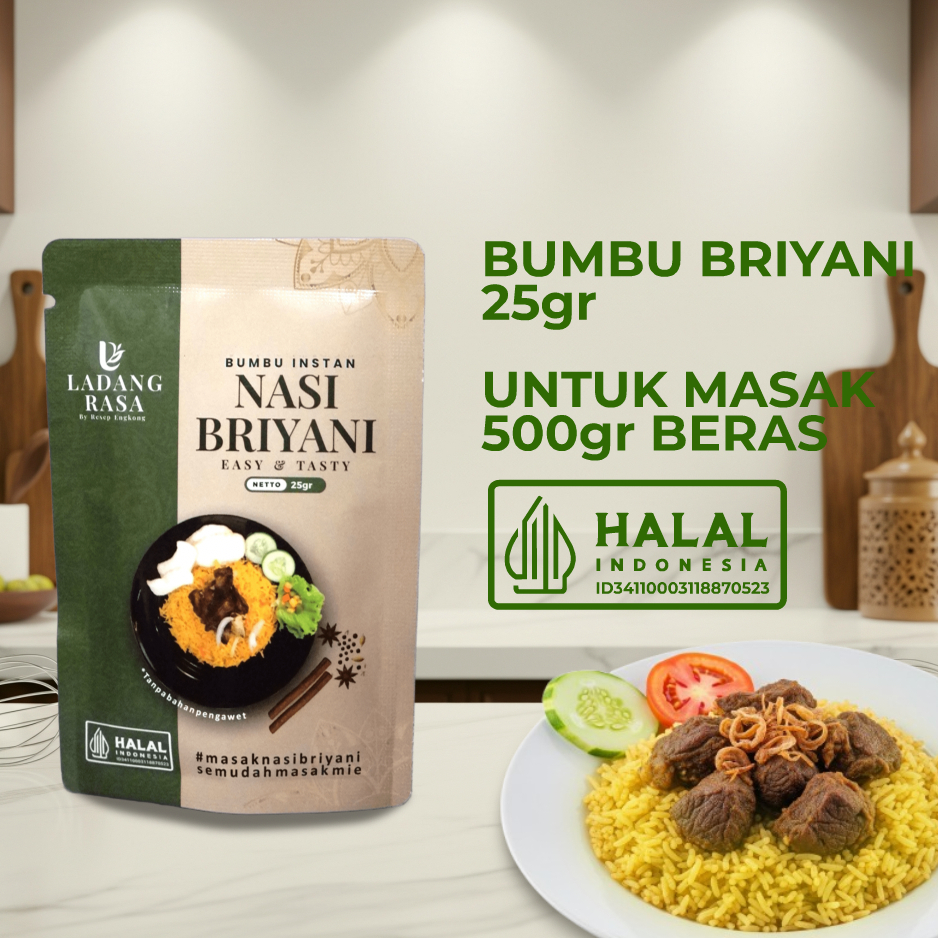 

Ladang Rasa Bumbu Instan Nasi Briyani Bumbu Bubuk Kering Untuk Beras Basmati 500gr Praktis