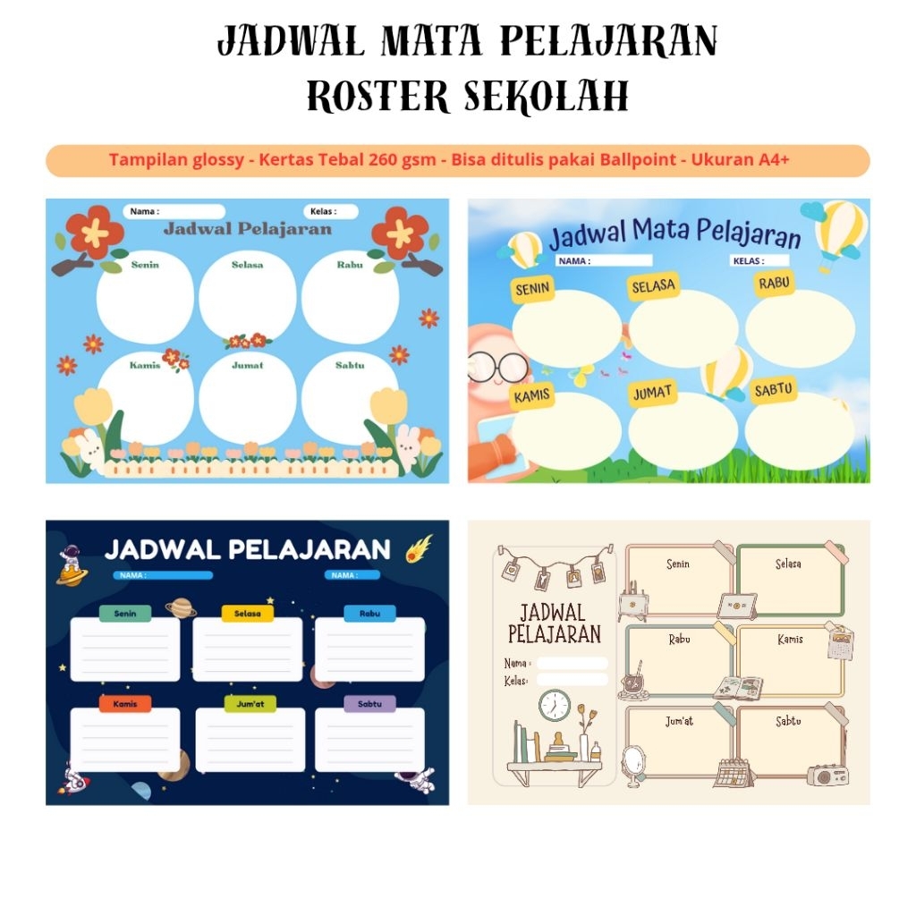 

JADWAL MATA PELAJARAN / ROSTER
