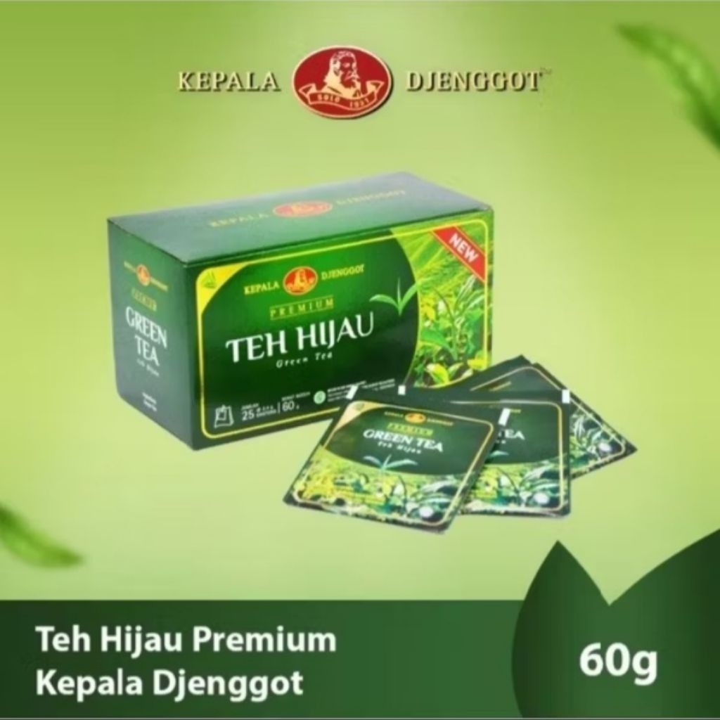 

teh hijau kepala djenggot green tea premium 50gr (25pc)