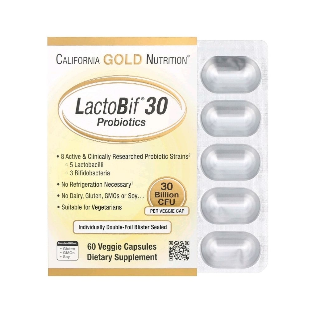 Lactobif 30 billion, Probiotics Probiotik, 30 Billion CFU, California Gold Nutrition