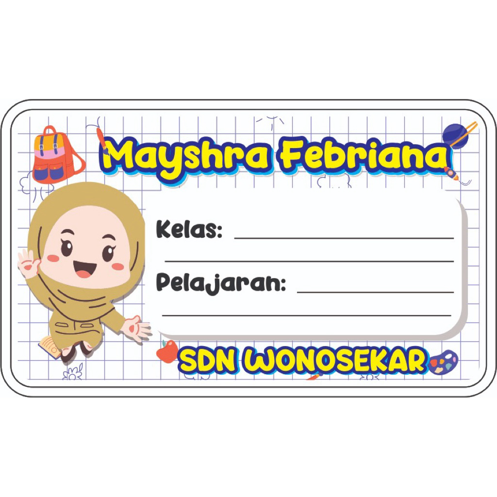 

Sticker Label Buku Pelajaran Sticker Nama Buku / Sticker Custom Nama Buku Pelajaran Sekolah