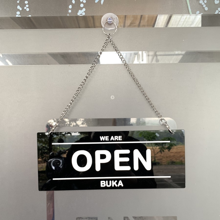 Penanda Open Closed akrilik bisa custom text