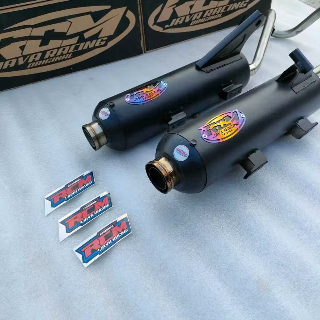 Knalpot Standar Racing RCM MONCONG SHIJIRO Vario 125/150 LED Beat Karbu Fi Deluxe Mio Sporty