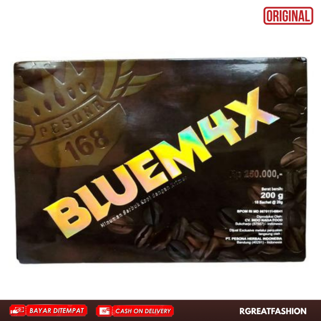 

BLUEMAX Kopi Herbal Pria 10 Sachet | Kopi Vitalitas Stamina Kuat BPOM Asli