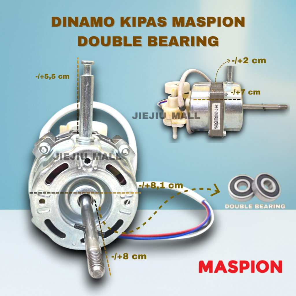 DINAMO KIPAS ANGIN MASPION DOUBLE BEARING / FAN MOTOR KIPAS ANGIN MASPION 12 - 16 INCH
