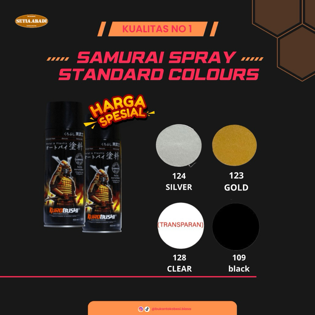 PILOK/PYLOX CAT SEMPROT SAMURAIPAINT GOLD123/SILVER124/CLEAR128 CAT VELG MOBIL MOTOR DEKORASI