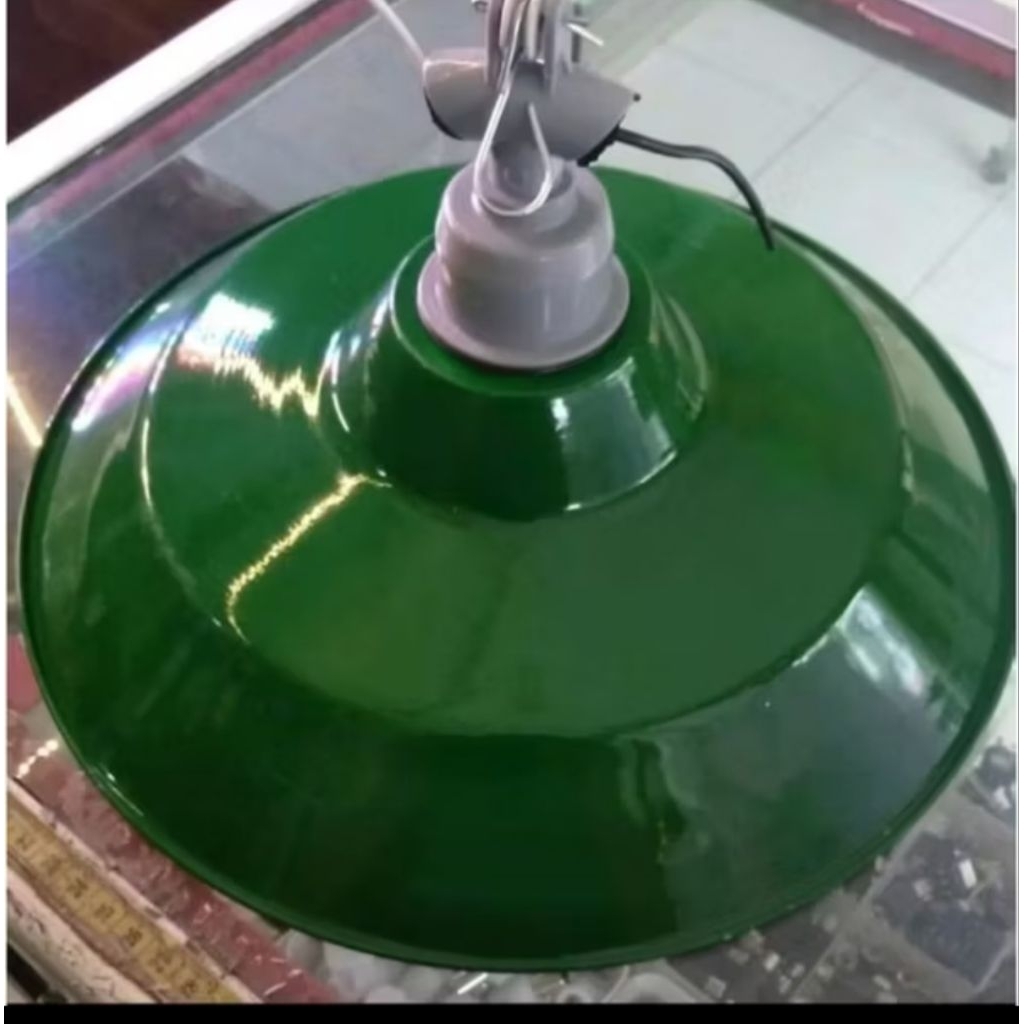 PROMO PAKET KAP LAMPU JALAN BESAR 30CM BESI INDOR&OUTDOR TAHAN SEGALA CUACA