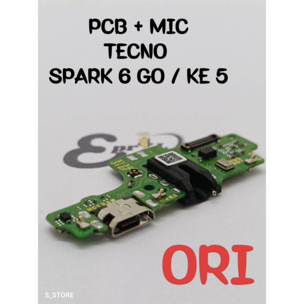 CONNECTOR CHARGER TECNO SPARK 6 GO ORI PAPAN KONEKTOR CAS PCB BOARD TECNO SPARK 6 GO ORI + IC