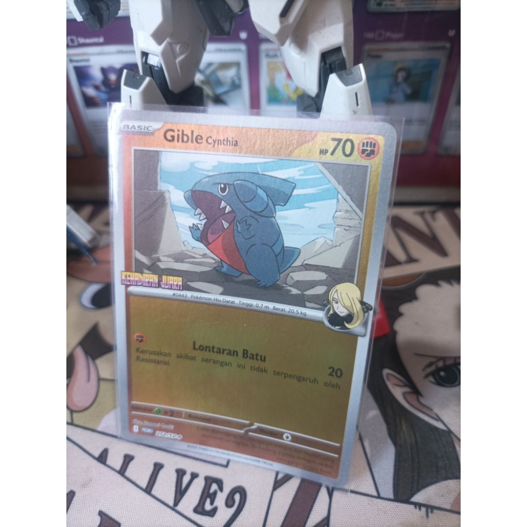 Gible Cynthia 252/SVP - Holo Foil - Promo Set Spesial - Kehadiran Juara - Pokemon TCG Indonesia