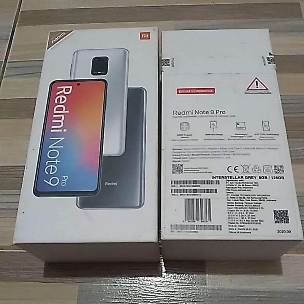 DUS BOX HP REDMI NOT 9 PRO RAM 8/128 GB BEKAS ORIGINAL
