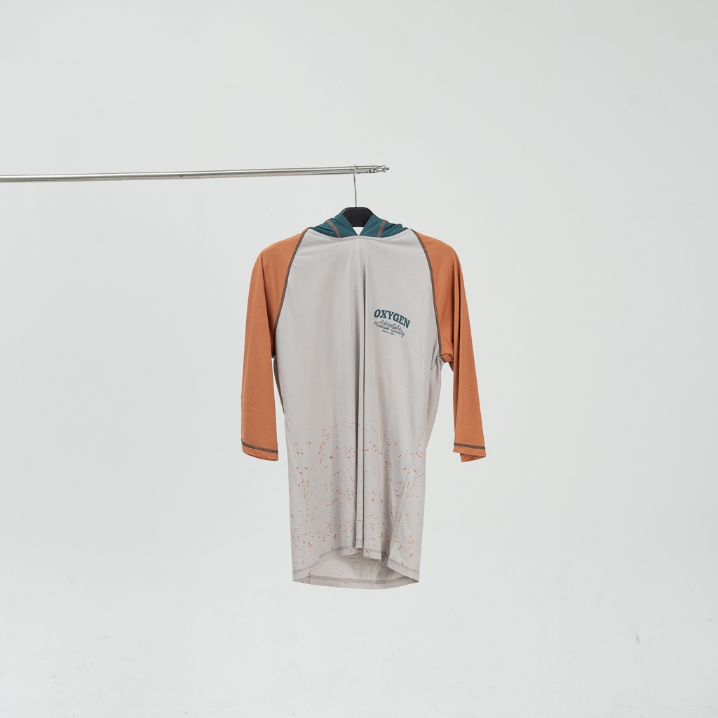 Kaos Hoodie Oxygen Denim Original Murah Berkualitas -  Abu Coklat Hijau (0516)