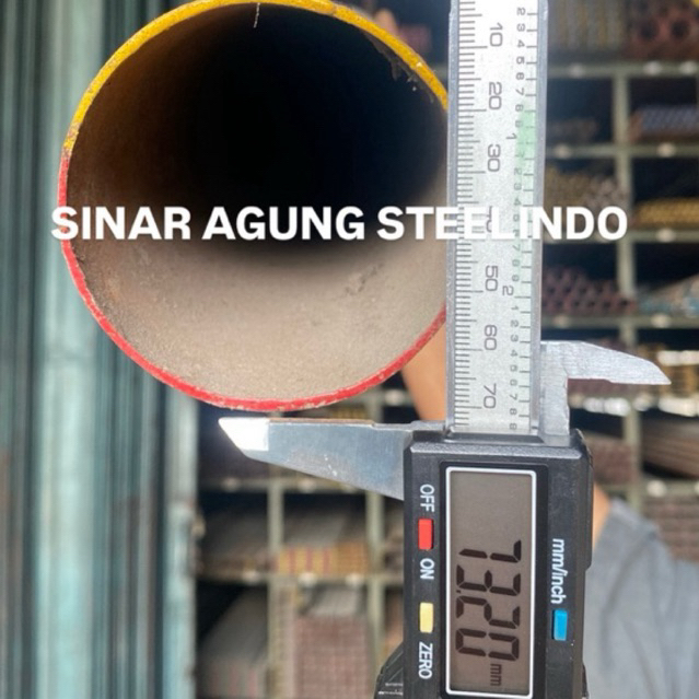 Pipa Hitam 2 1/2 inch x 1,4mm x 6m Besi Pipa Hitam 2,5 inci tebal 1,4mm