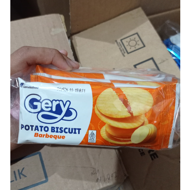 

(PERPACK ISI 10) Gery Potato Biscuit Barbeque - 10 x 17Gr