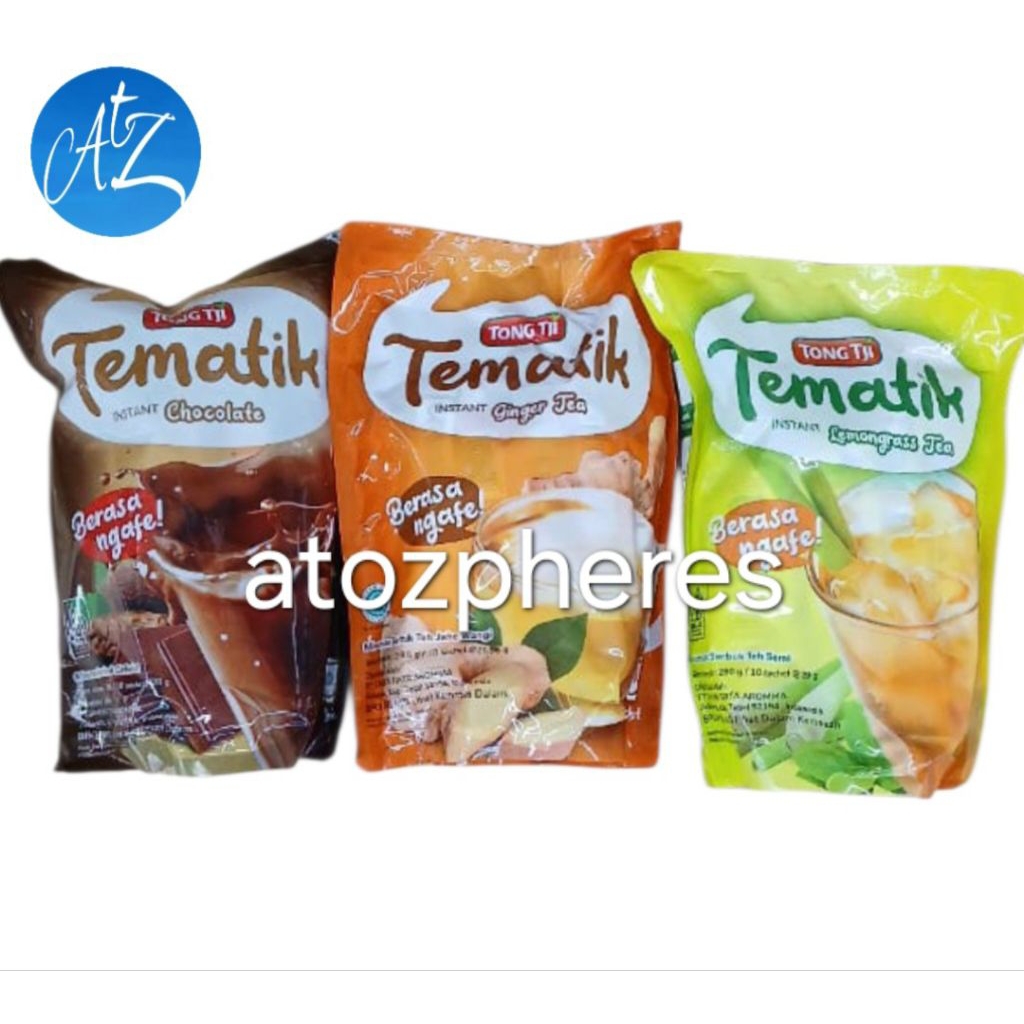 

Minuman serbuk Cokelat Coklat Teh Serai Jahe Wangi halal MUI TONG TJI Tematik INSTANT Chocolate Lemongrass Ginger Tea isi 10 sachet