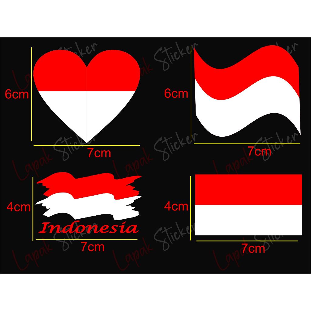 

sticker bendera indonesia berbagai macam variasi