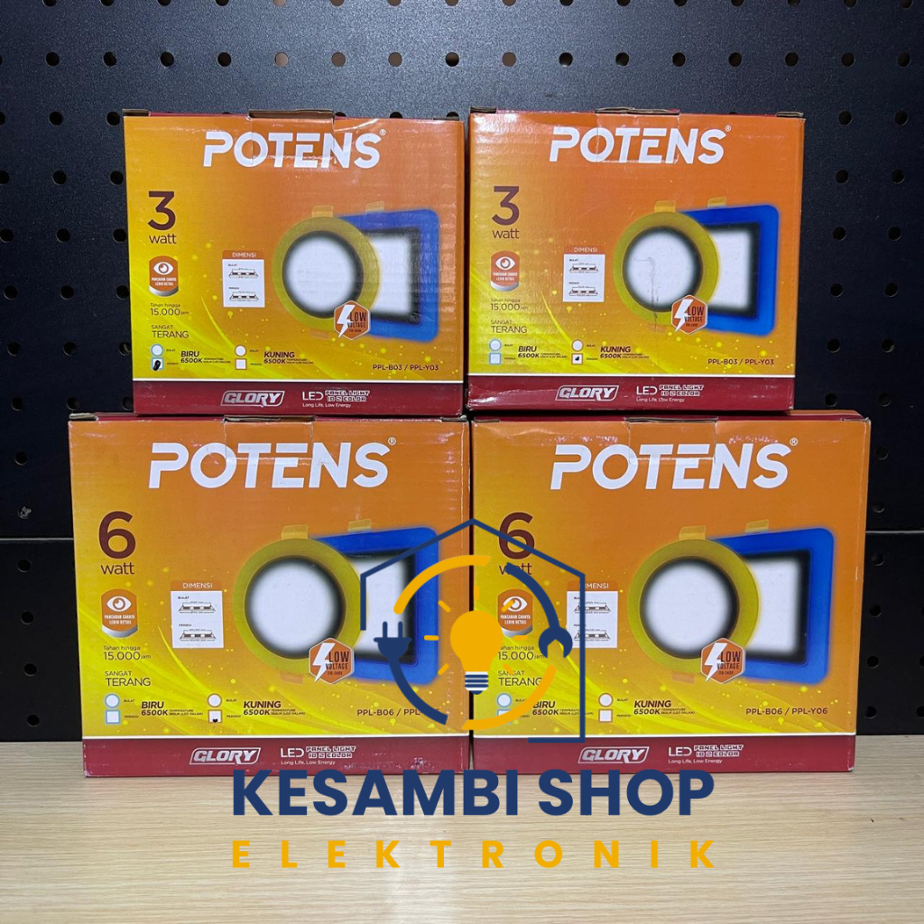 POTENS LAMPU DOWNLIGHT LED PANEL INBOW LED 2 WARNA KOTAK 3+3 / 6+3