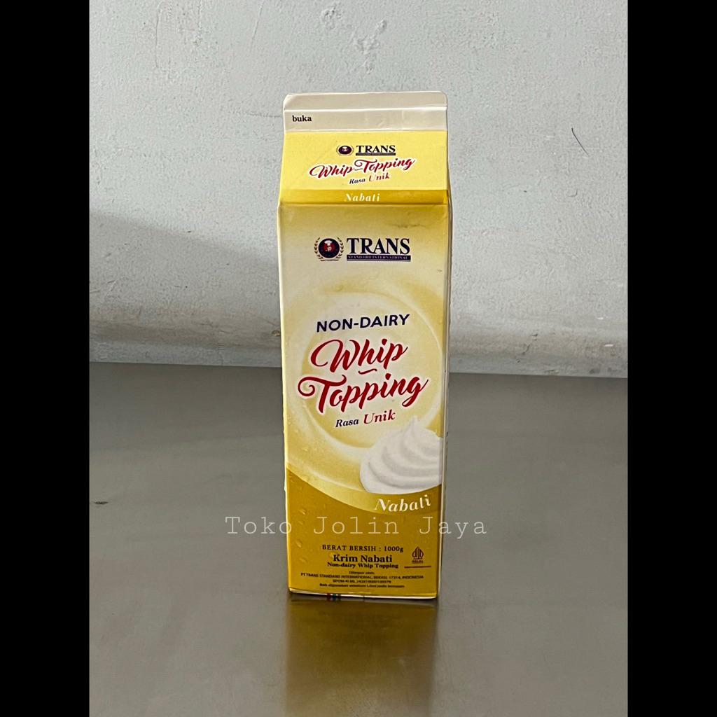 

(Khusus Instant) 1000g Trans whip-topping kemasan gold / whipping cream non-dairy