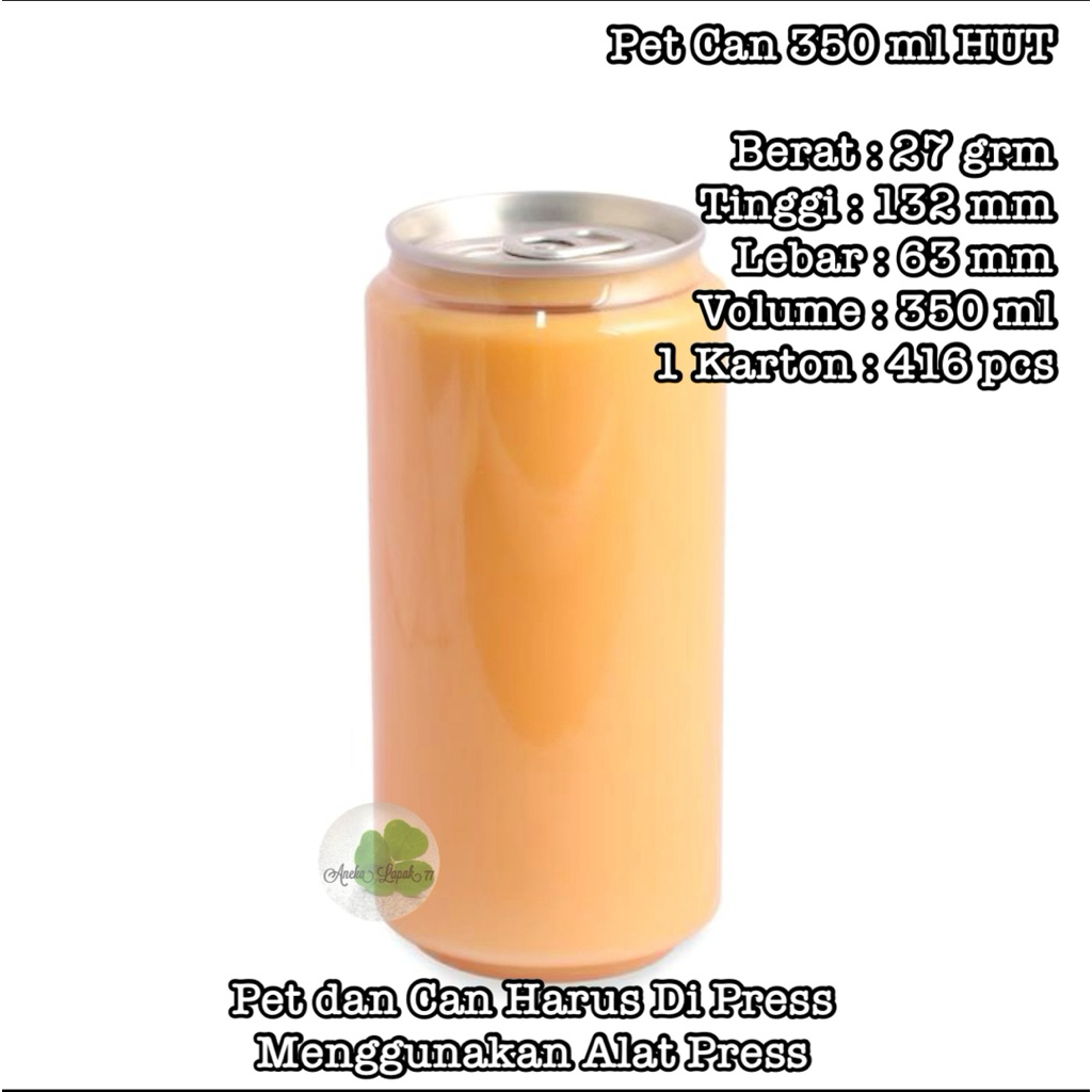 PET Can 350 ml HUT Botol Pet Dan Can Untuk Minuman Juice