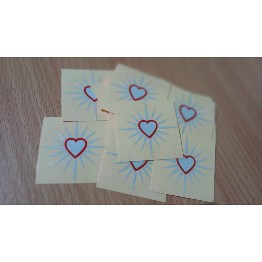 

stiker hati bersinar // stiker logo psht