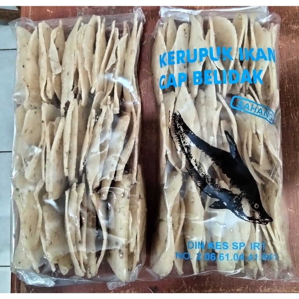 

Kerupuk Ikan Cap Belidak Sahang / Krupuk Ikan Belida Sahang / Kerupuk Ikan Pipih / Kerupuk Mentah / Kerupuk Pontianak / Oleh Oleh Khas Pontianak