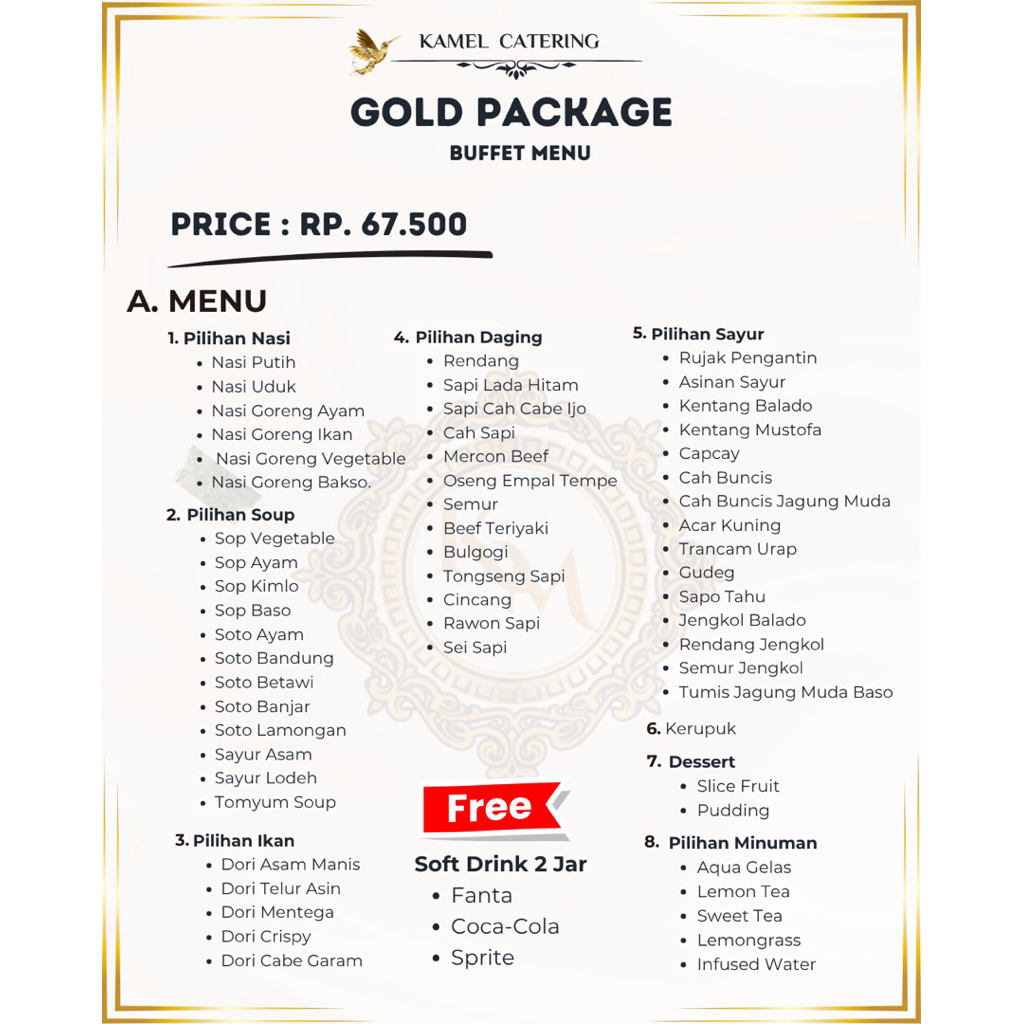 

Paket Prasmanan Non Wedding | Gold Package