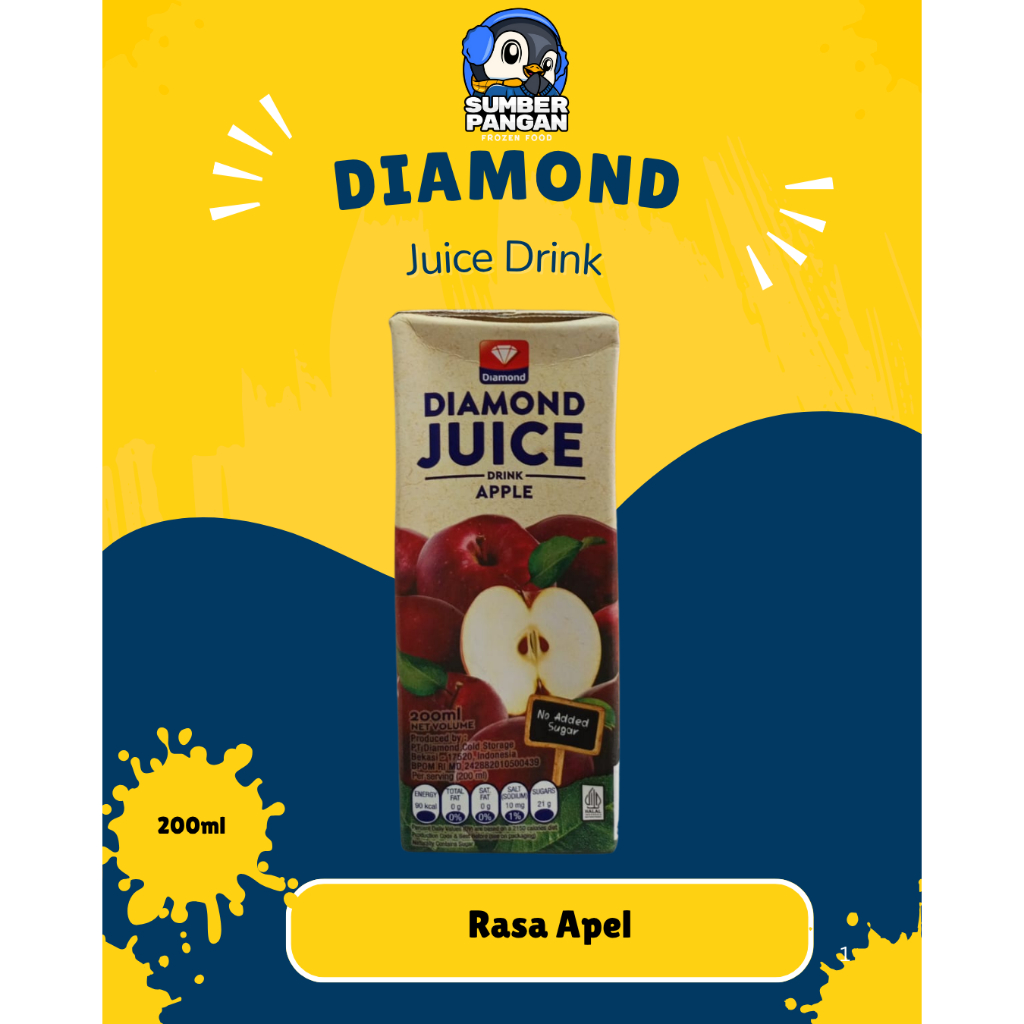 

Diamond Juice Drink Rasa Apel 200ml&946ml