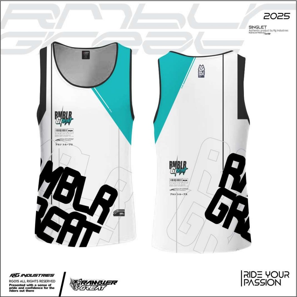 RG INDUSTRIES SINGLET JERSEY MOTOCROSS SINGLET RG INDUSTRIES SINGLET OLAHRAGA