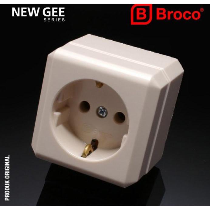 STOP KONTAK OUTBOW CREAM BROCO STOP KONTAK TEMPEL BROCO SNI COLOKAN TEMPEL BROCO OUTBOW
