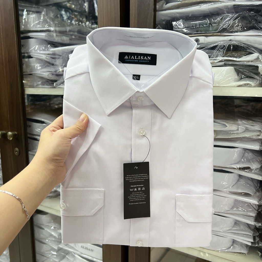 Kemeja pangkat Alisan lengan pendek REGULER / Kemeja Oxford alisan / Kemeja pilot pria / Kemeja Alis