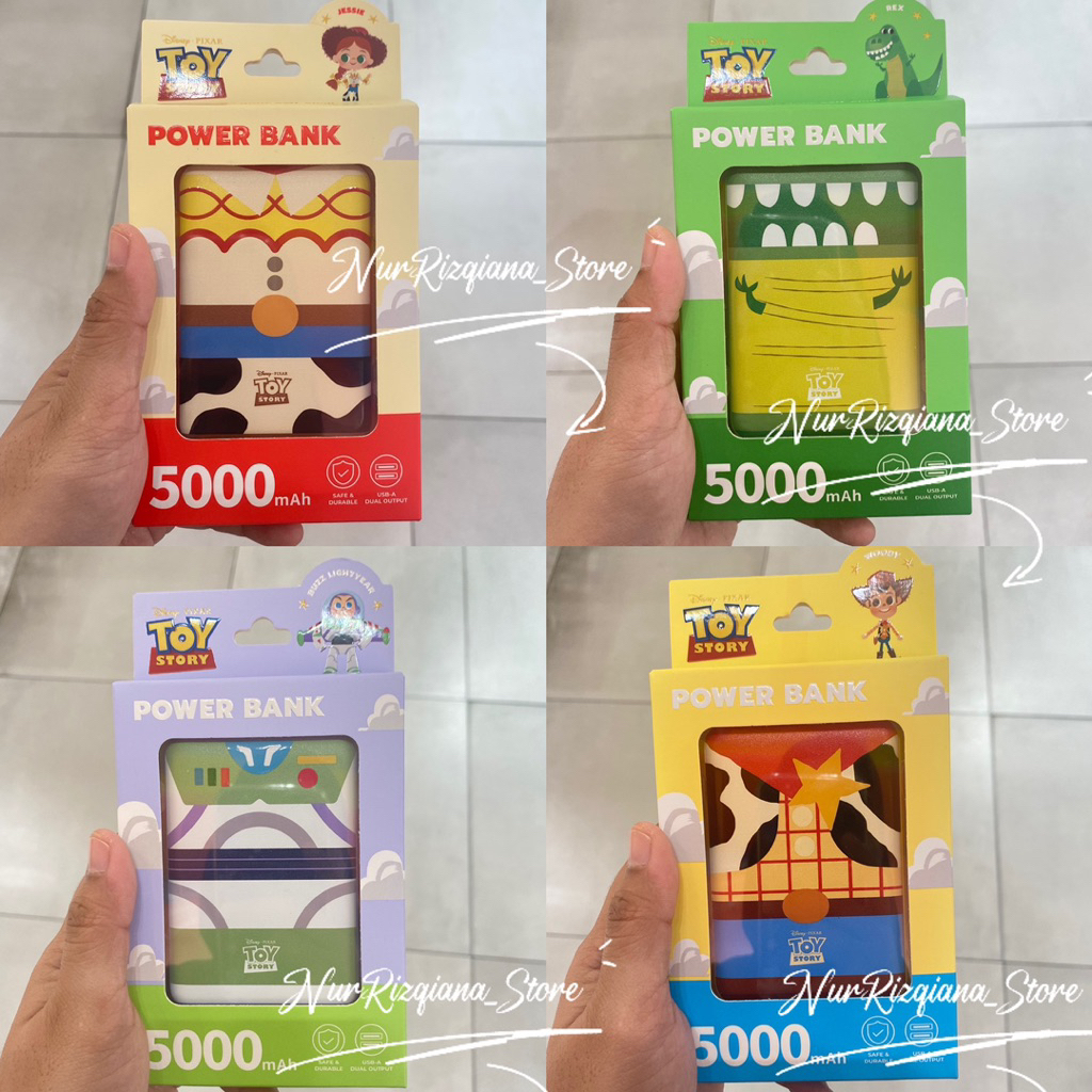 OHSOME X POWER BANK MINI 5000 mAh / POWERBANK KARAKTER DISNEY TOY STORY / POWERBANK MINI LUCU