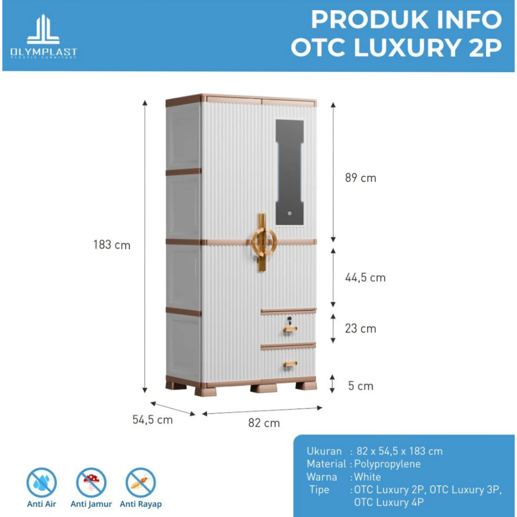 Lemari Plastik OTC Luxury Olymplast