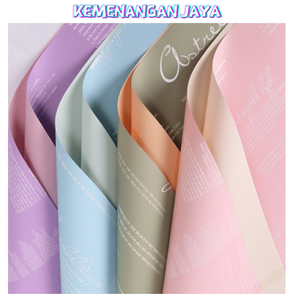 

Kertas Buket Bunga Florist Dua Warna Bi Color Flower Wrapping Paper Cellophane KB011